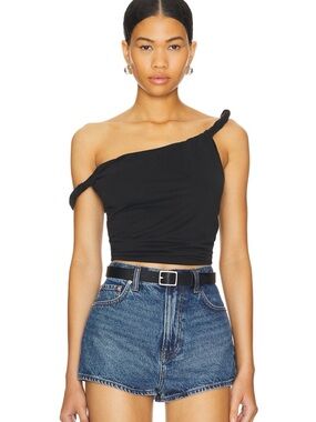 Good American Black Twist Tee